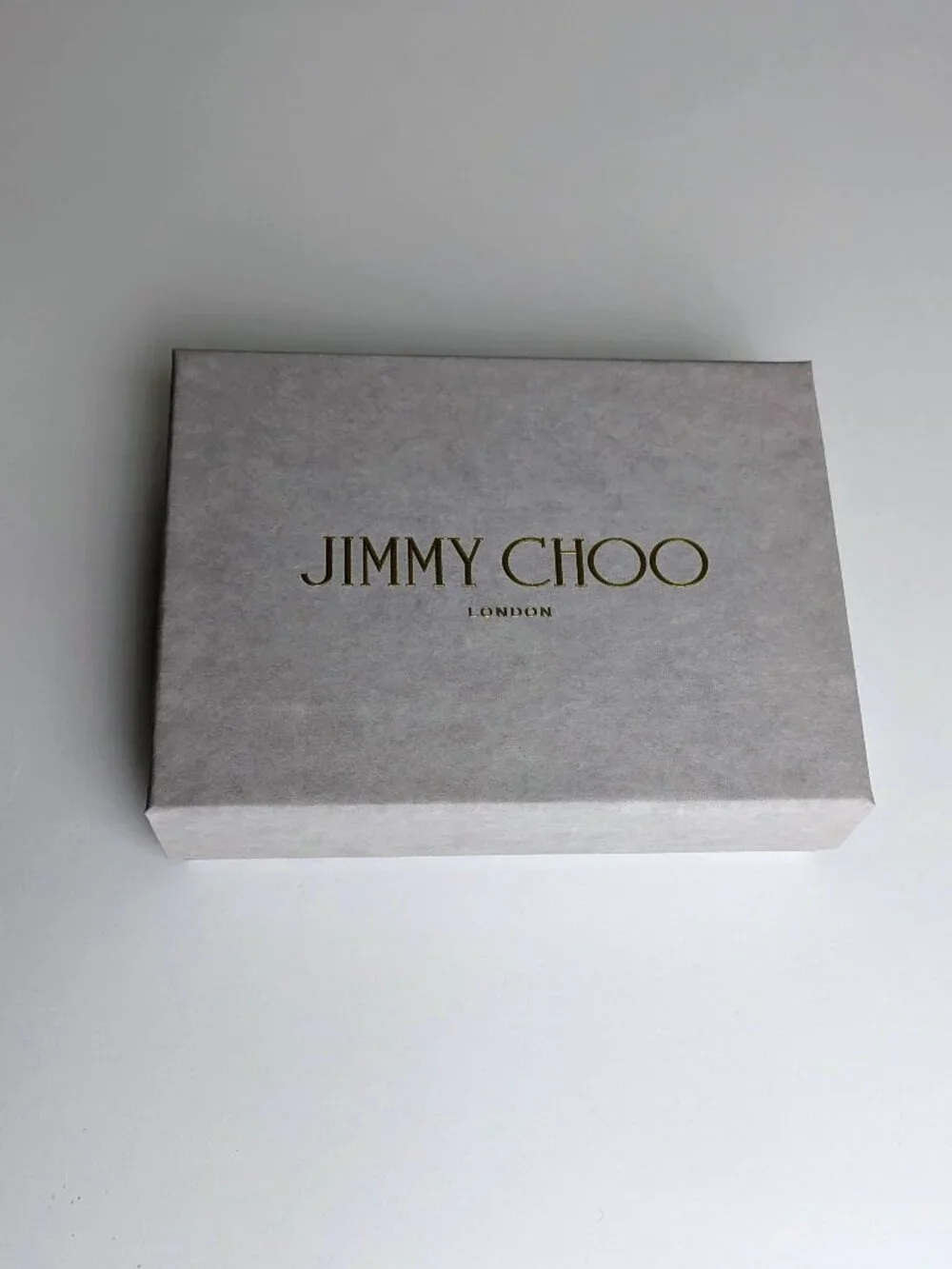 Authentic Jimmy Choo Empty Luxury Gift Box - Light Gray Textured
